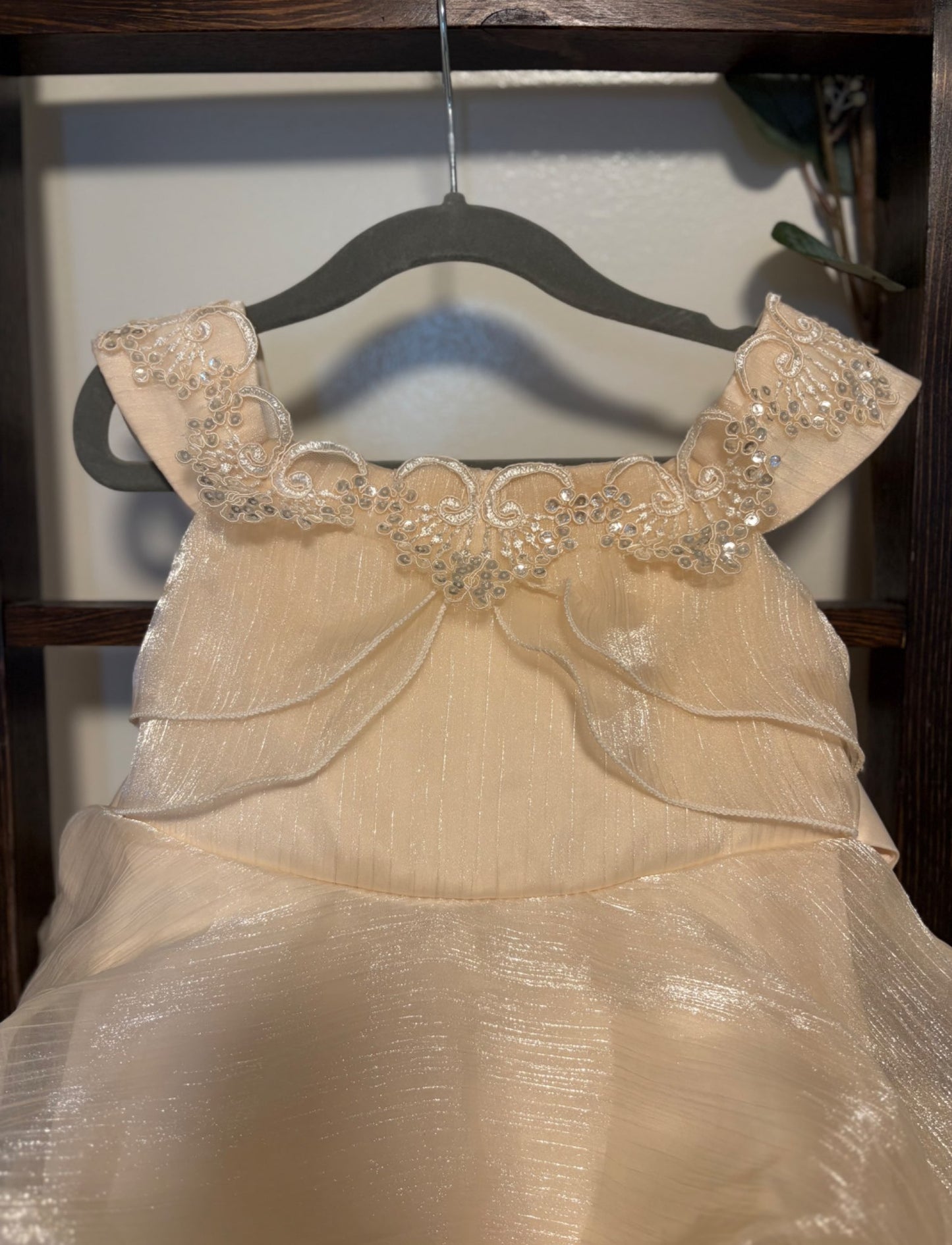 3T Toddler Girl Champagne Coloured Dress , Kids 3T