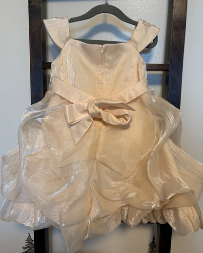 3T Toddler Girl Champagne Coloured Dress , Kids 3T