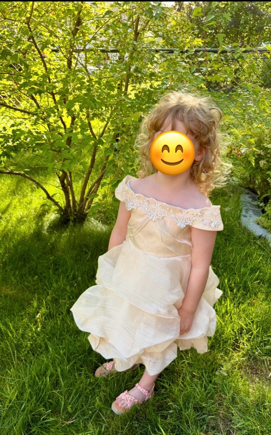 3T Toddler Girl Champagne Coloured Dress , Kids 3T