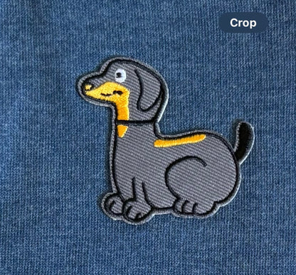 4T Girls Short Sleeved Sweater Dress with Embroidered Dachshund Patch *BNWOT*, Kids 4/4T
