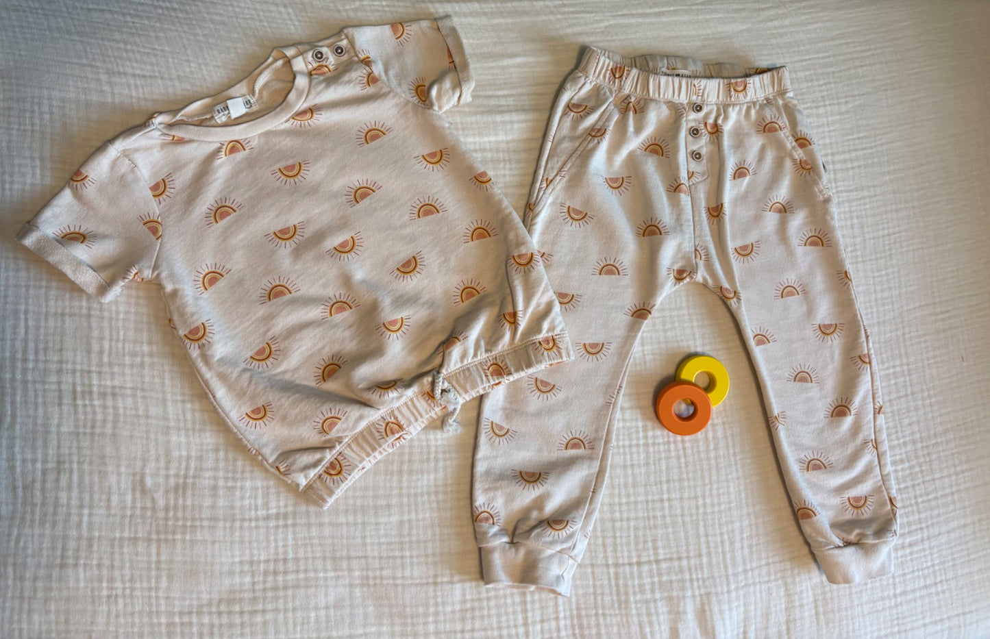 Rabbit Bear Organic 4T Unisex Toddler Two Piece Outfit , Kids 4/4T