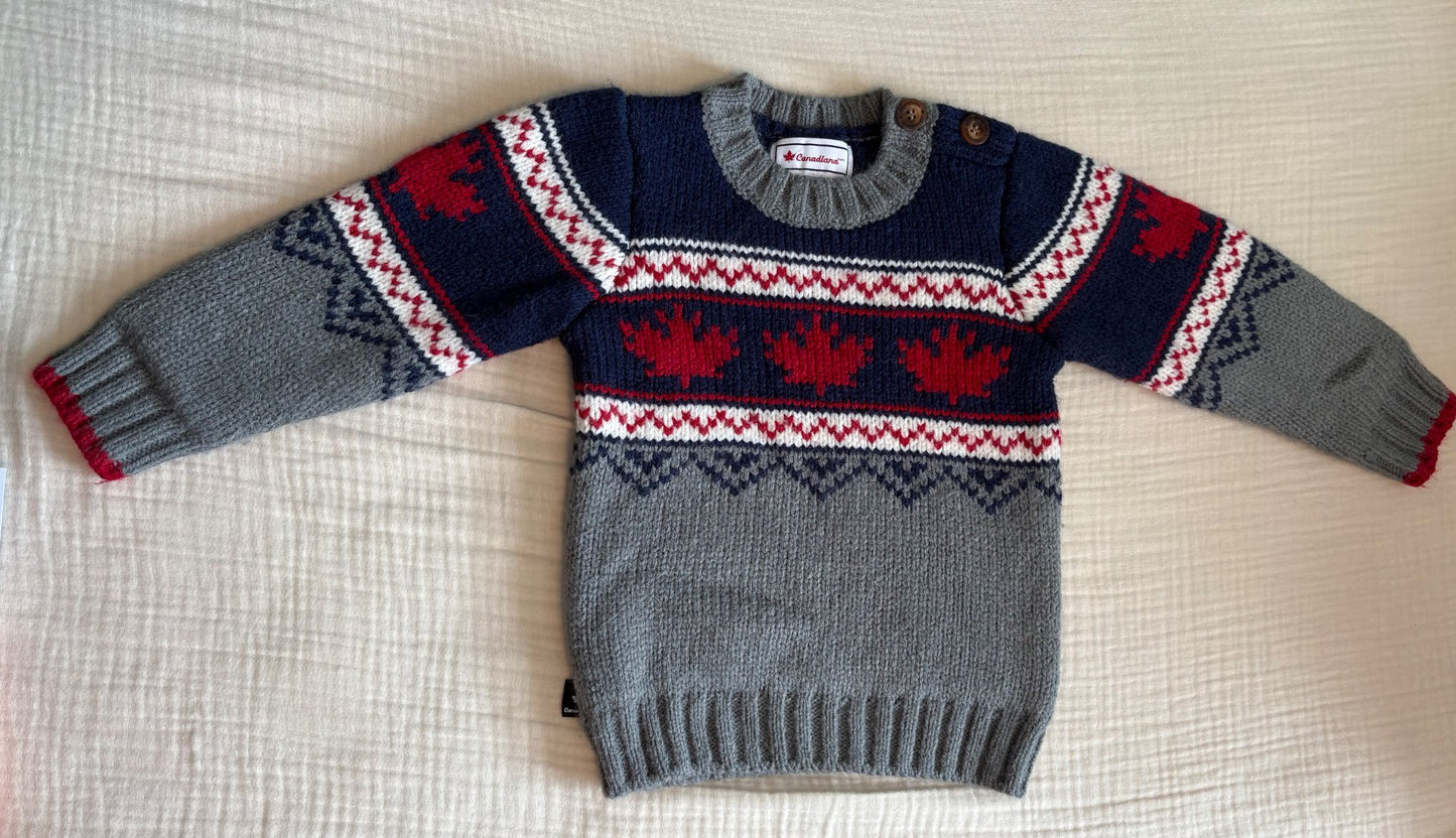 4T Unisex Toddler Canadiana Sweater , Kids 4/4T