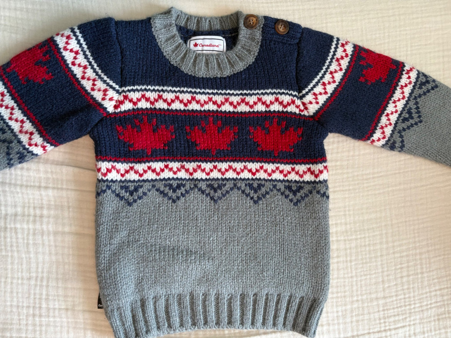 4T Unisex Toddler Canadiana Sweater , Kids 4/4T