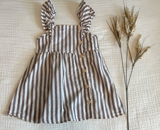 3-4T Toddler Girls Linen Style Dress , Kids 3T