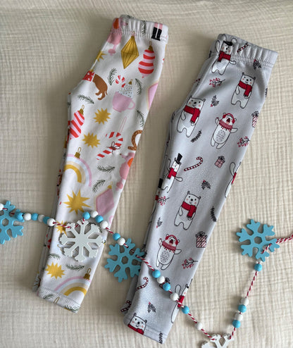Just Cozy 3-4T Toddler Girls Christmas Lined Pants (2 Pairs), Kids 3T