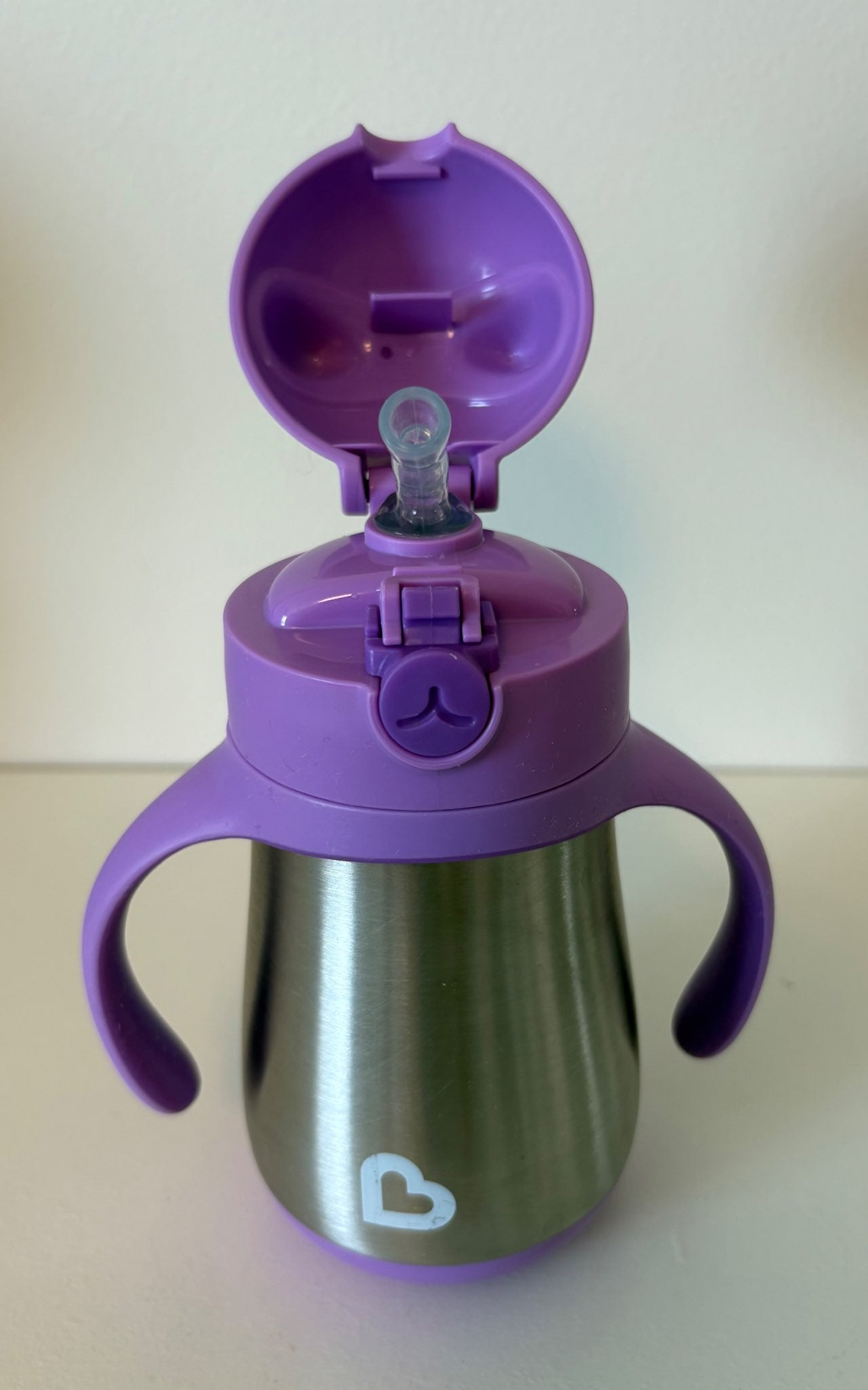 Munchkin Cool Cat 8 Ounce Stainless Steel Straw Cup (Purchase Price: $20)