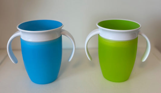 Two Munchkin 7 Ounce Miracle 360 Degrees Trainer Cups