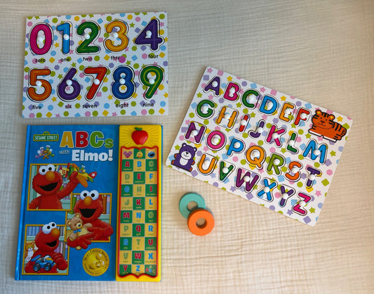 ABC’s & 123’s Puzzles and Book Bundle
