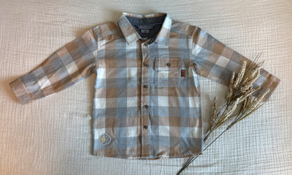 Souris Mini (French Canadian company) 2-3T Toddler Boys Button-up Long Sleeved Shirt (Purchase Price: $50), Kids 2T