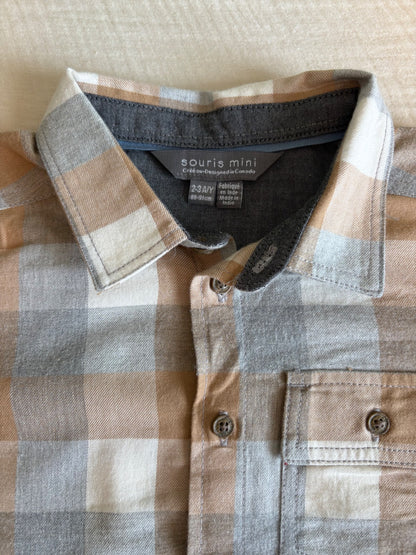 Souris Mini (French Canadian company) 2-3T Toddler Boys Button-up Long Sleeved Shirt (Purchase Price: $50), Kids 2T