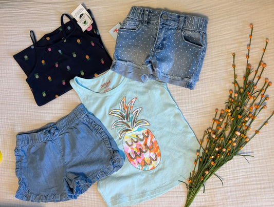 Toddler Girls 4T Summer Bundle (4 Items) , Kids 4/4T
