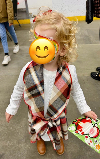 3-4T Toddler Girls Two Piece Outfit (Dress and Long Style Sleeveless Vest) , Kids 3T