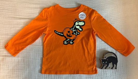 3T Toddler Unisex Halloween Dinosaur Glow in the Dark Shirt (BNWT) , Kids 3T