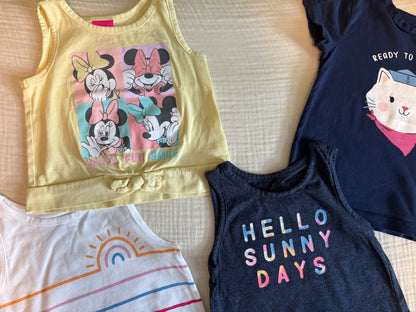 3T Toddler Girls Summer Shirt Bundle (4 Shirts) , Kids 3T
