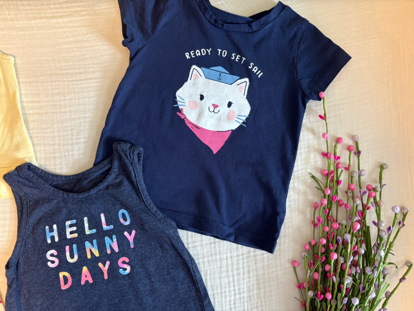 3T Toddler Girls Summer Shirt Bundle (4 Shirts) , Kids 3T