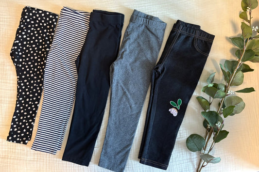 3T Toddler Girls Pants Bundle (5 Pairs), Kids 3T
