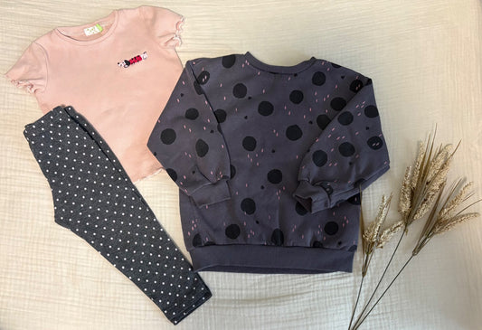 2T Toddler Girls "Pups & Dots" Themed Bundle (3 Items) , Kids 2T