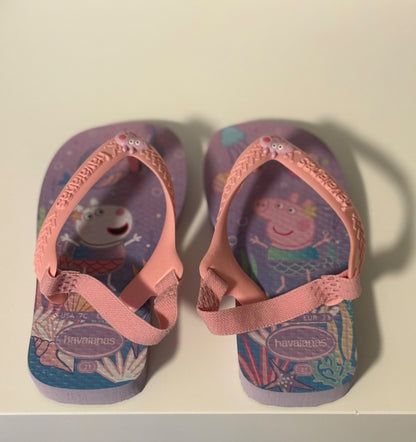 Havaianas Peppa Pig Baby/Toddler Size 7 Sandals *BNWOT* ($30 US Purchase Price) , Shoes 7 (Walkers:12-24 mth)