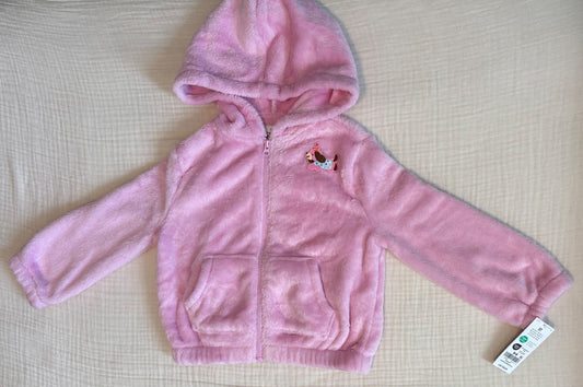 OshKosh B'Gosh 3T Toddler Girls Super Soft Fleece Style Zip-up Hoodie *BNWT* (Purchase Price: $36), Kids 3T
