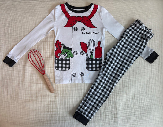 Joe Fresh 4T Toddler Unisex "Le Petit Chef" Pajama Set , Kids 4/4T