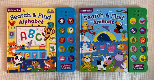 Search & Find Books (x2) with Sound Buttons (Purchase Price: $18 each book)