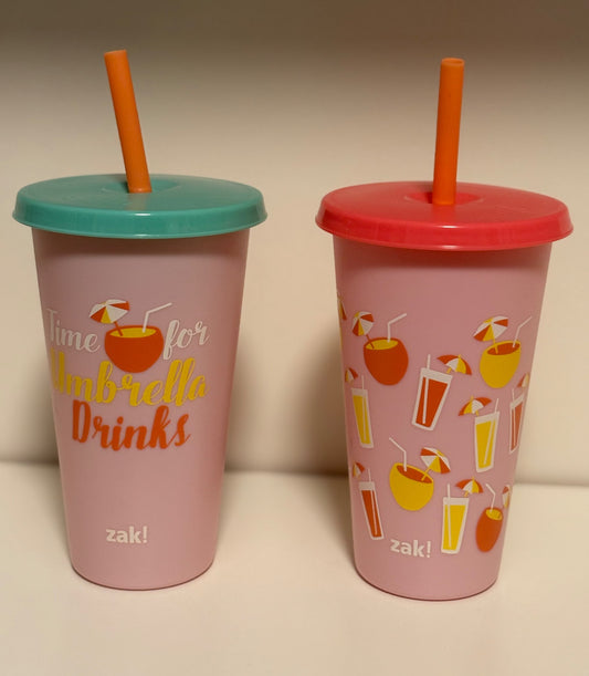 Zak! Colour Changing Tumblers 25 Oz (x2) *BRAND NEW*