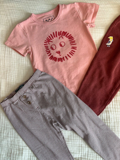 2T Toddler Girls Brown & Pink Bundle (Gagou Tagou, George, Souris Mini) , Kids 2T