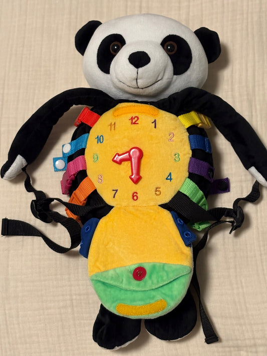 Panda Bear Fine Motor/Hand & Eye Coordination Learning Toy/Backpack