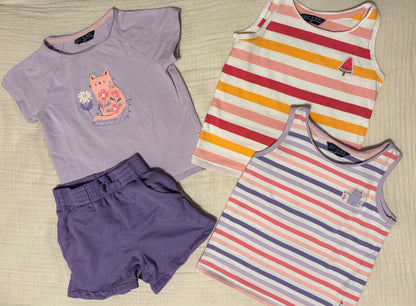 Souris Mini 4T Toddler Girls Summer Bundle , Kids 4/4T