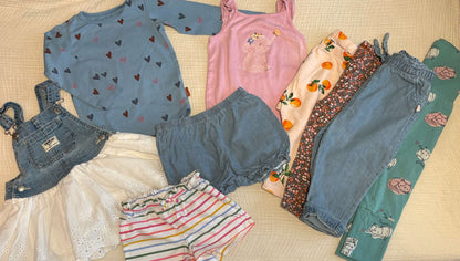 Baby Girl 12-18 Months Spring/Summertime Bundle (9 Items) , Kids 18 Month (12-18M)
