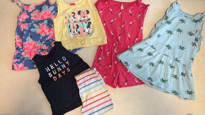 Girls Size 3/3T Summer Bundle (6 Items) , Kids 3T