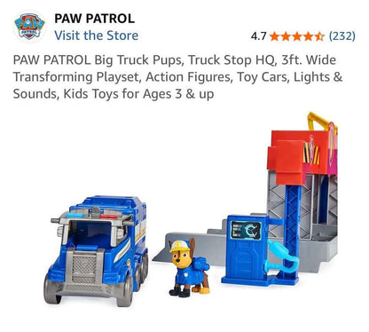 Paw Patrol Big Truck Pups Truck Stop HQ Playset (Purchase Price: $150)