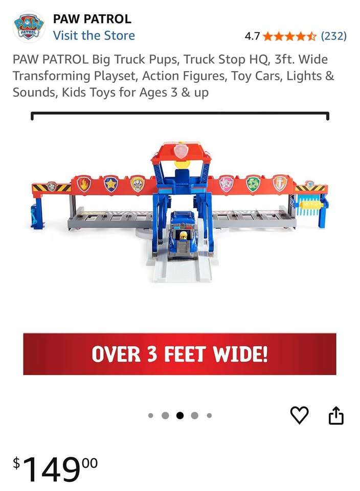 Paw Patrol Big Truck Pups Truck Stop HQ Playset (Purchase Price: $150)