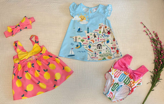 3-6 Months Baby Girl Summer Bundle , Kids 6 Month (3-6M)