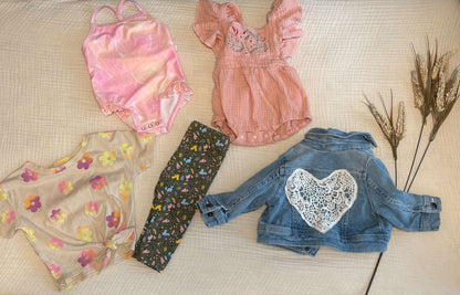 3-6 Months Baby Girl Summer Bundle , Kids 6 Month (3-6M)