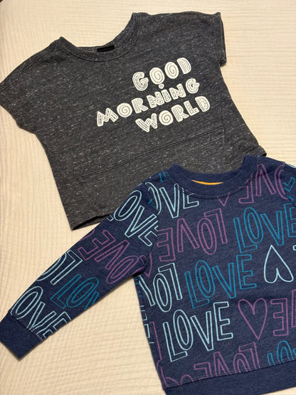 Cat & Jack and Art Class Toddler Girls 18 Months Shirts Bundle, Kids 18 Month (12-18M)