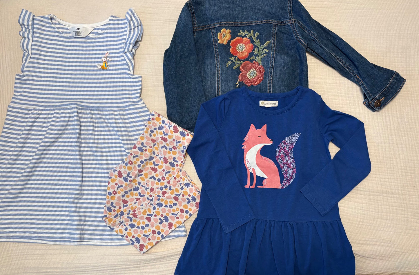 Toddler Girl 3T Shades of Blue Bundle , Kids 3T