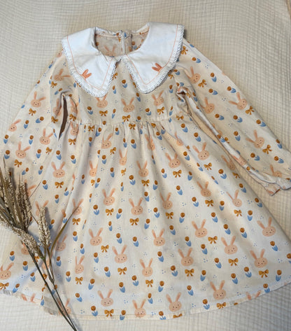 4T Toddler Girls Spring Bunny Dress , Kids 4/4T