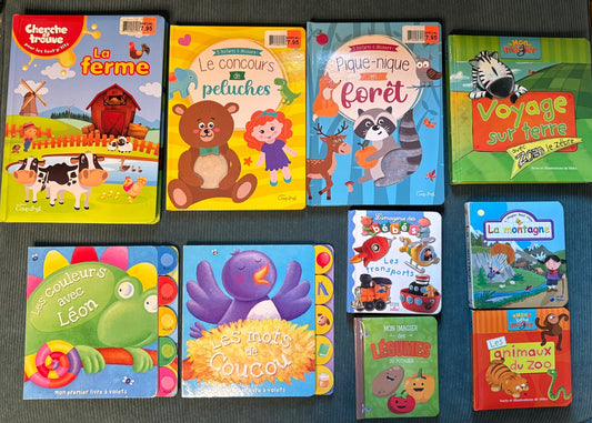 French Toddler Book Bundle (10 BOOKS)