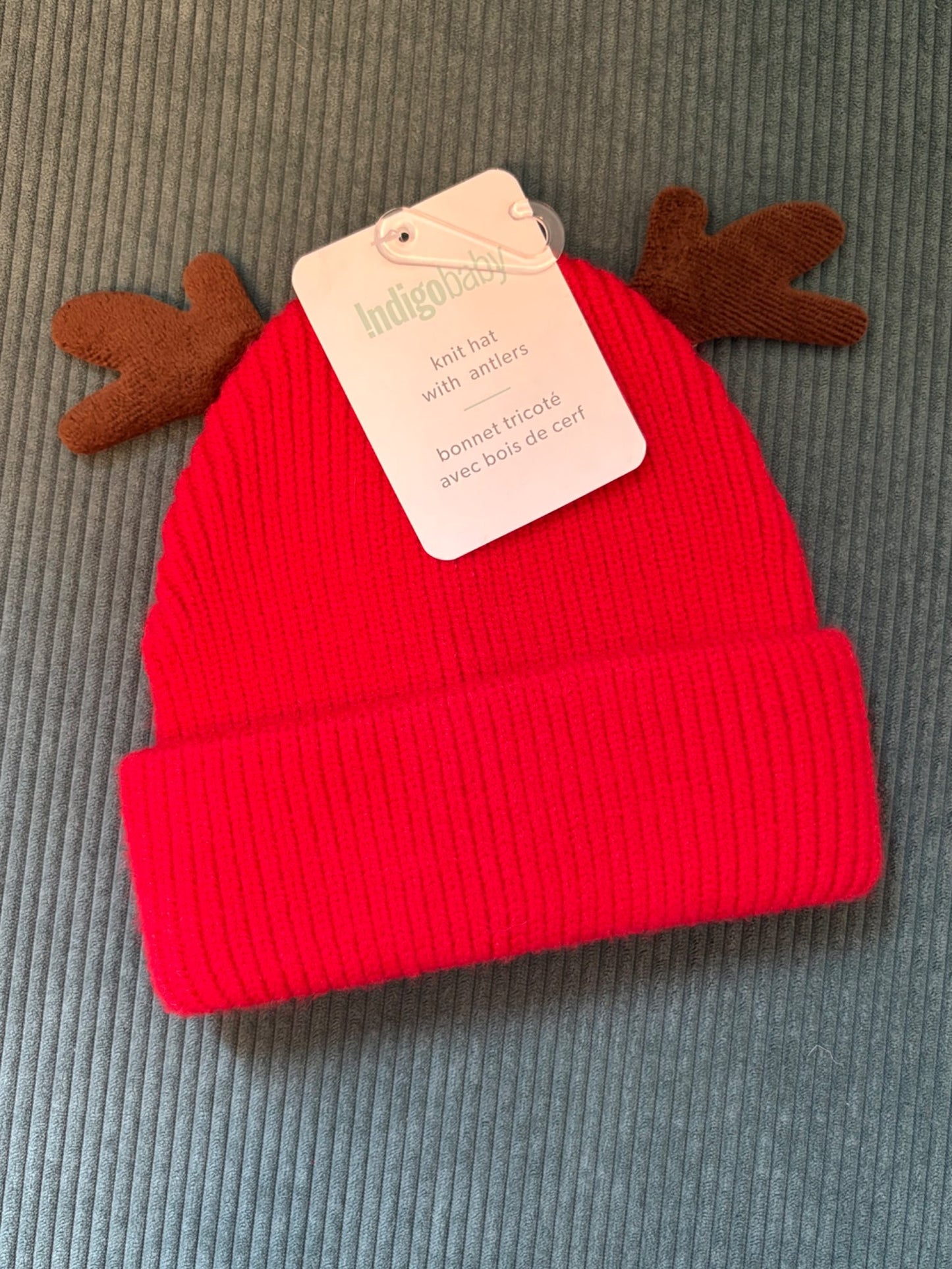 Indigobaby Knit Hat w/ Antlers 12-24 Months (BRAND NEW W/TAG)