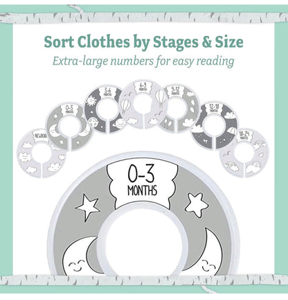 Baby Nest x20 Baby/Toddler Velvet Hangers w/ x7 Closet Size Dividers (BRAND NEW IN SEALED BOX)