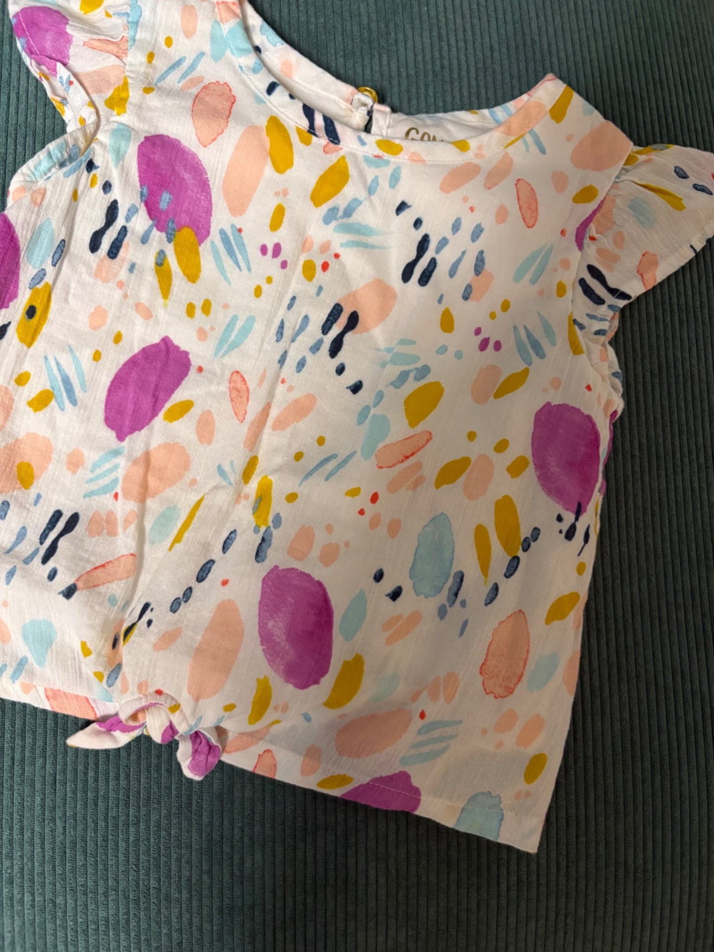 Toddler Girls 4/5 Eddie Bauer T-Shirt & Oshkosh B'Gosh Front Tie Linen Shirt , Kids 5/5T