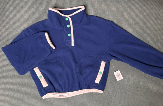 Old Navy Size 5 Unisex Blue Fleece Pullover with Pockets (BRAND NEW W/ TAG) , Kids 5/5T