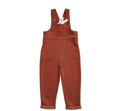 Ms Rachel "Peek-a-boo" Size 4/5T Unisex Brown Overalls (Limited Edition Launch) , Kids 4/4T
