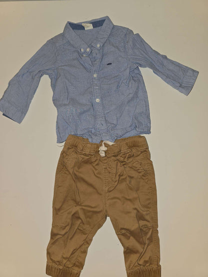 H&M Baby Boy shirt & Pants, Kids 9 Month (6-9M)