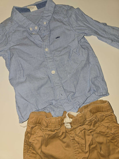 H&M Baby Boy shirt & Pants, Kids 9 Month (6-9M)