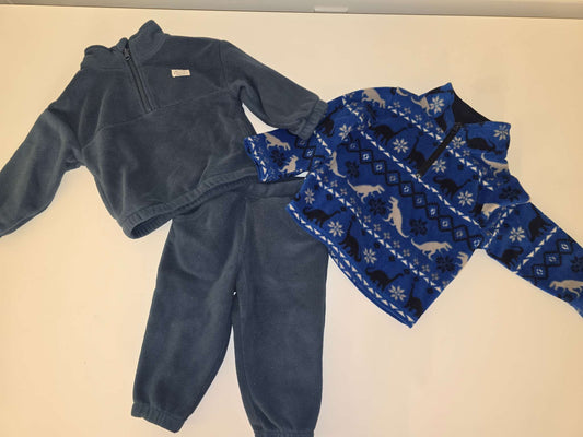 18 Months Carter's + Children's Place Fleece 3 Pieces BUNDLE, Kids 24 Month (18-24M)
