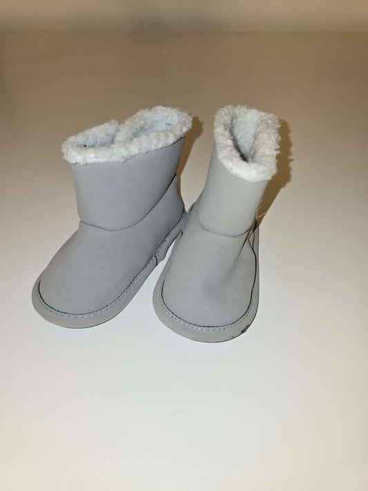 Tu Baby  Grey Faux Suede Borg Fur Lined Boots - RETAIL: 25$, Shoes 4 (Baby: 0-12 mth)