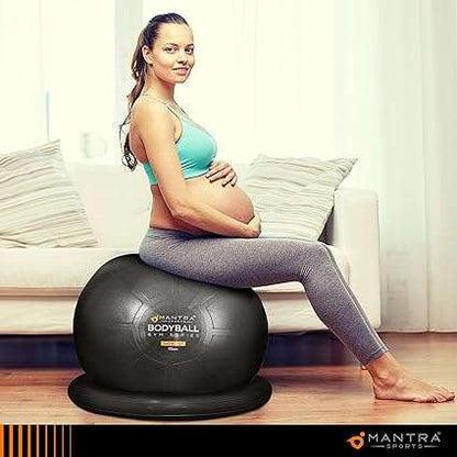 Pregnancy Ball - with Stability Base, Resistance Bands, Workout Poster, Pump RETAIL 50