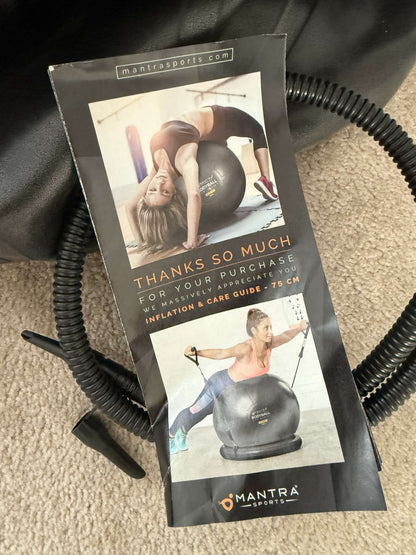 Pregnancy Ball - with Stability Base, Resistance Bands, Workout Poster, Pump RETAIL 50